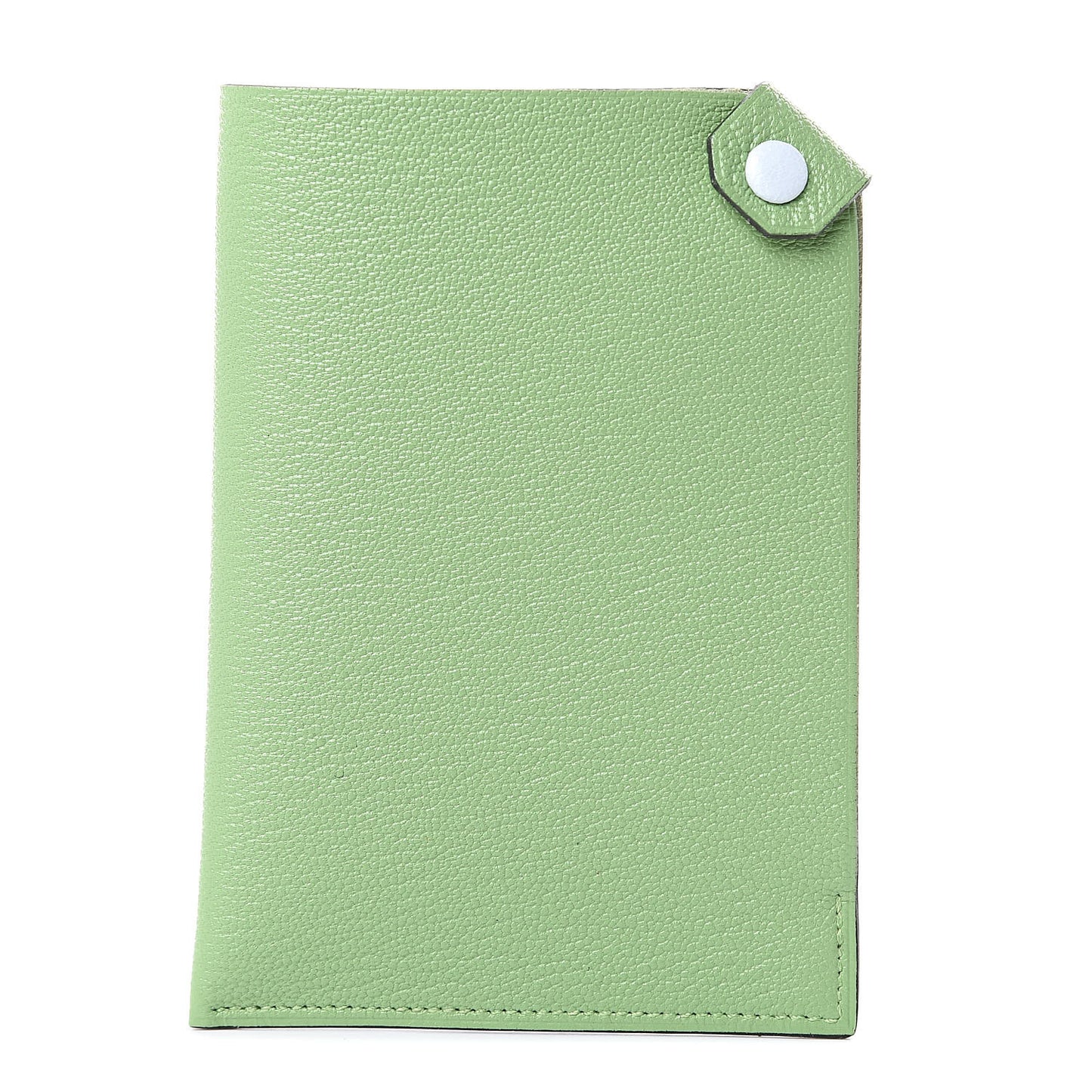 Chevre Mysore Tarmac Dot PM Passport Holder Vert Criquet Bleu Brume