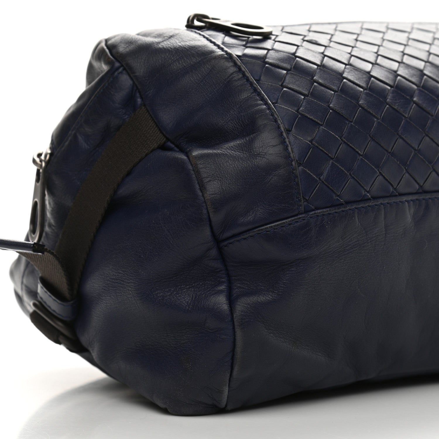 Bottega Veneta Calfskin Intrecciato Belt Bag Blue 8 of 16