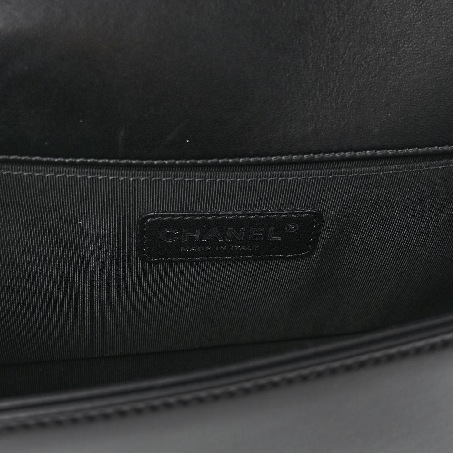 Lambskin Quilted Medium Boy Flap Black