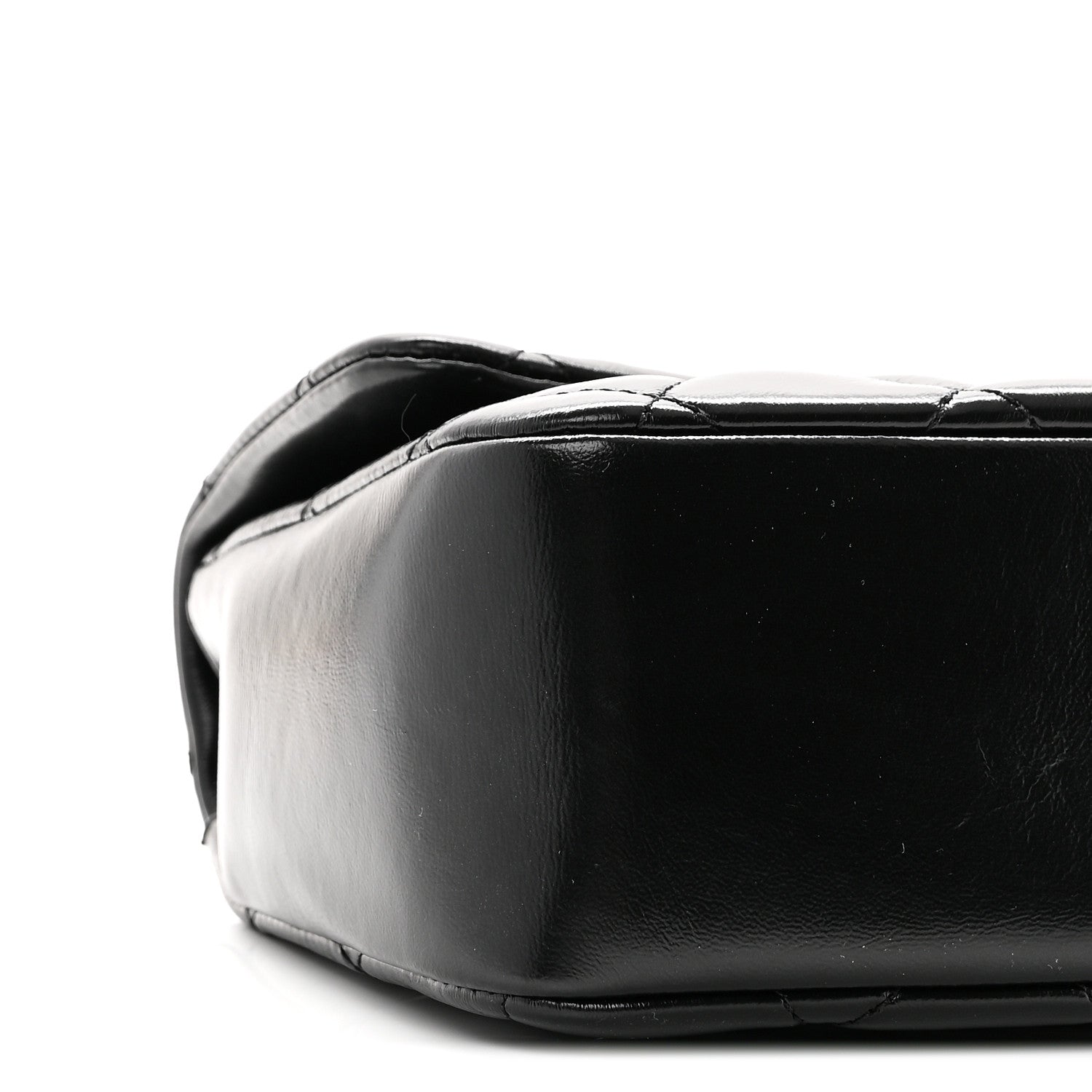 Chanel Shiny Lambskin Quilted Coco Trip Flap Bag Black 9 of 11