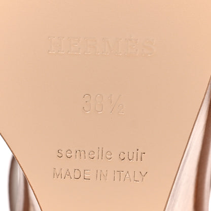 Hermes Calfskin Legend Wedge Sandals 38.5 Gold 8 of 10