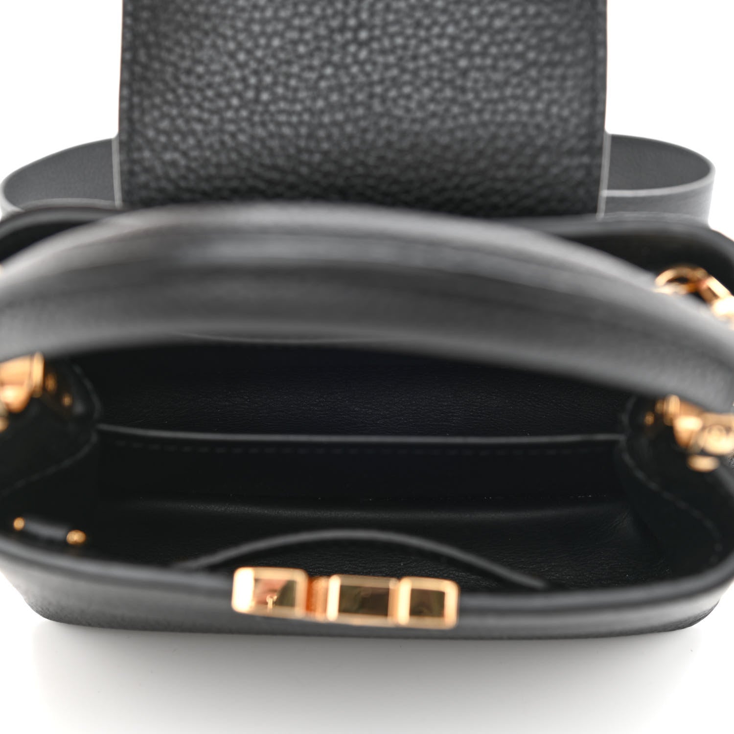 Louis Vuitton Taurillon Mini Capucines Black 5 of 8