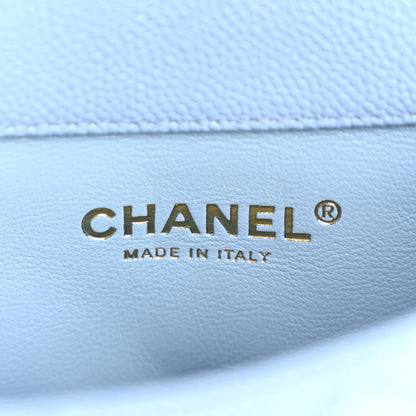 Chanel Shiny Caviar Pick Me Up Flap Belt Bag Light Blue 7 of 12