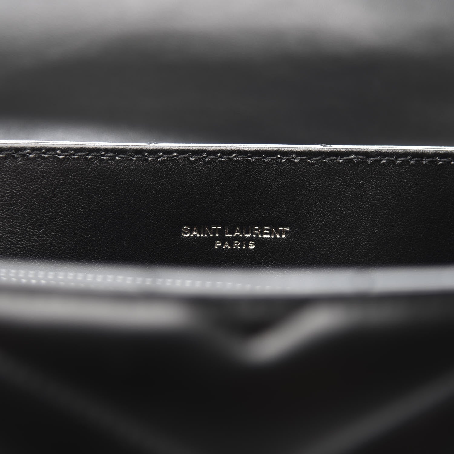 Saint Laurent Calfskin Y Quilted Monogram Medium Loulou Chain Satchel Black 5 of 11