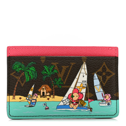 Louis Vuitton Monogram 2023 Christmas Animation Sailing Vivienne Cardholder Dragonfruit Pink 1 of 8