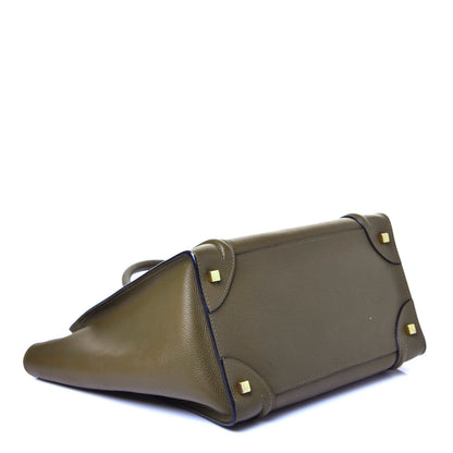 Celine Drummed Calfskin Mini Luggage Jungle 4 of 10