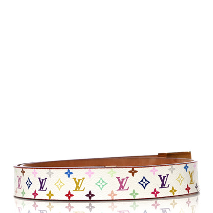Louis Vuitton Monogram Multicolor Ceinture Belt 80 32 White 2 of 9