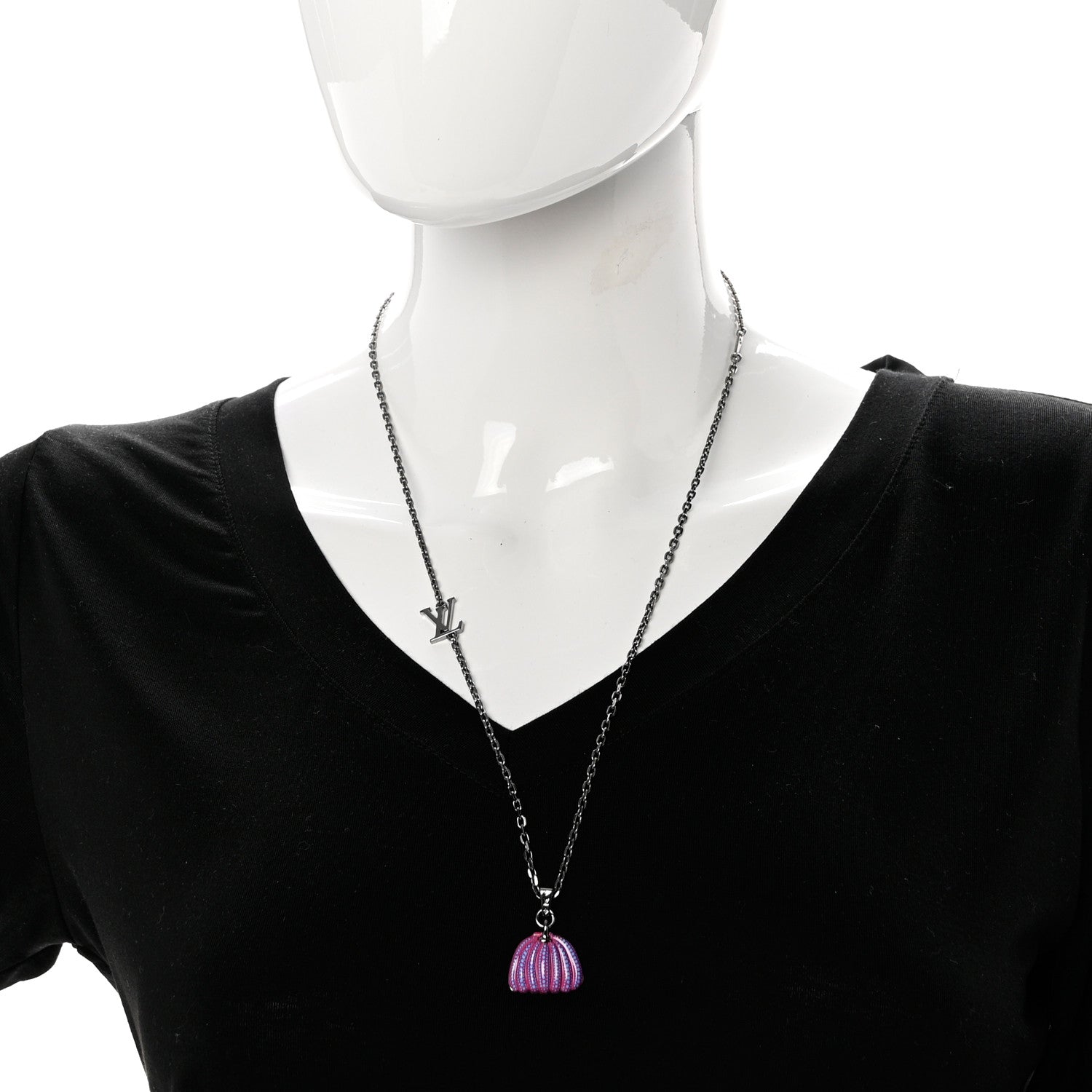 Louis Vuitton X Yayoi Kusama Pumpkin Pendant Necklace 2 of 4
