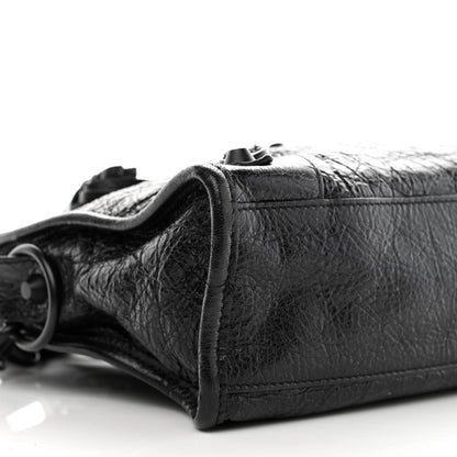 Balenciaga Agneau Arena Classic Black Hardware Mini City Black 10 of 11