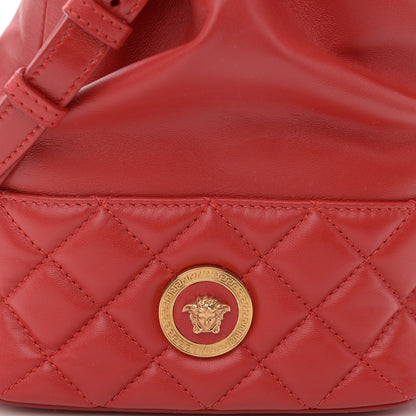 Versace Nappa Quilted Medusa Bucket Bag Red 7 of 11