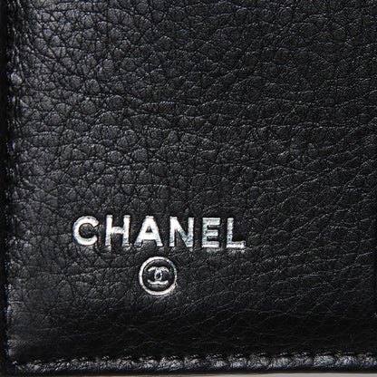 Chanel Calfskin Lucky Symbols Compact French Wallet Black 6 of 8