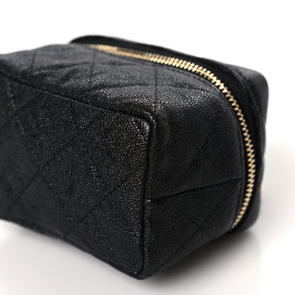 Chanel Caviar Quilted Mini Top Handle Vanity With Chain Black 9 of 10