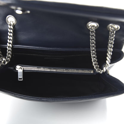 Saint Laurent Calfskin Y Quilted Monogram Medium Loulou Chain Satchel Medium Blue 5 of 9