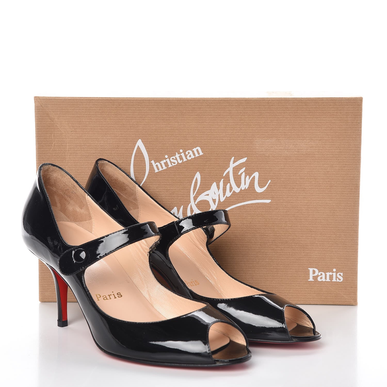 Christian Louboutin Patent 70 Mary Jane Pumps 39 Black 8 of 10