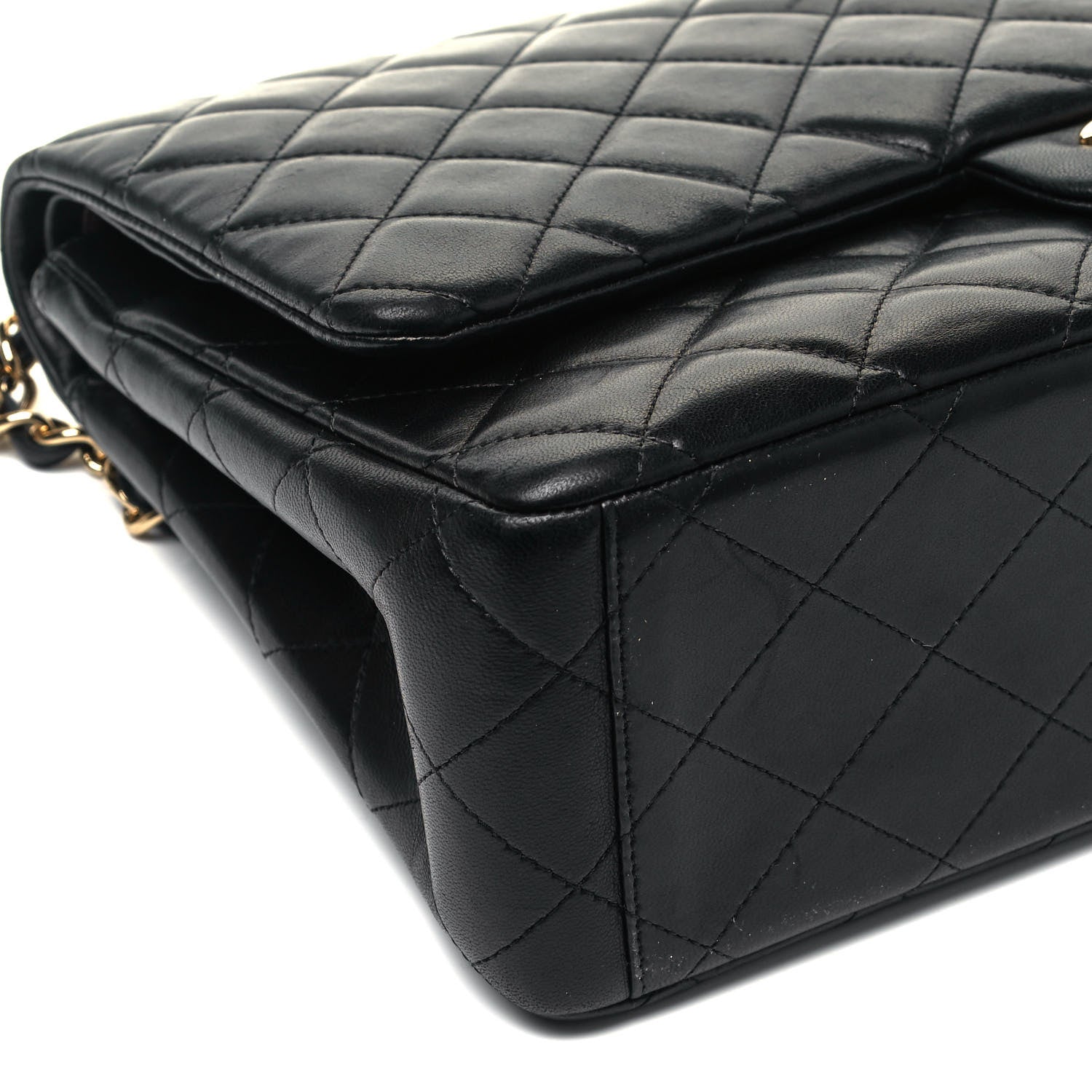 Chanel Lambskin Quilted Maxi Double Flap Black 8 of 9