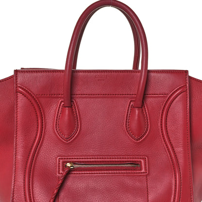 Celine Baby Grained Calfskin Medium Phantom Luggage Red 9 of 11