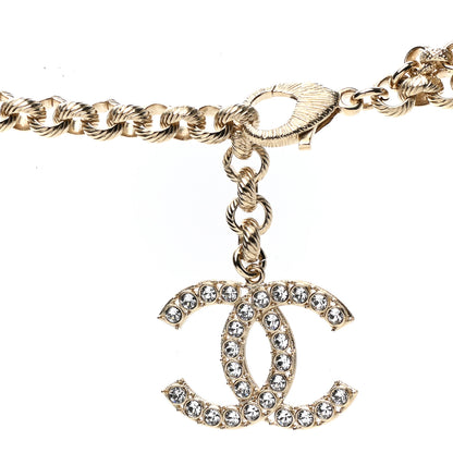 Chanel Metal Crystal 90's Icon Logo Chain Belt Gold 3 of 5
