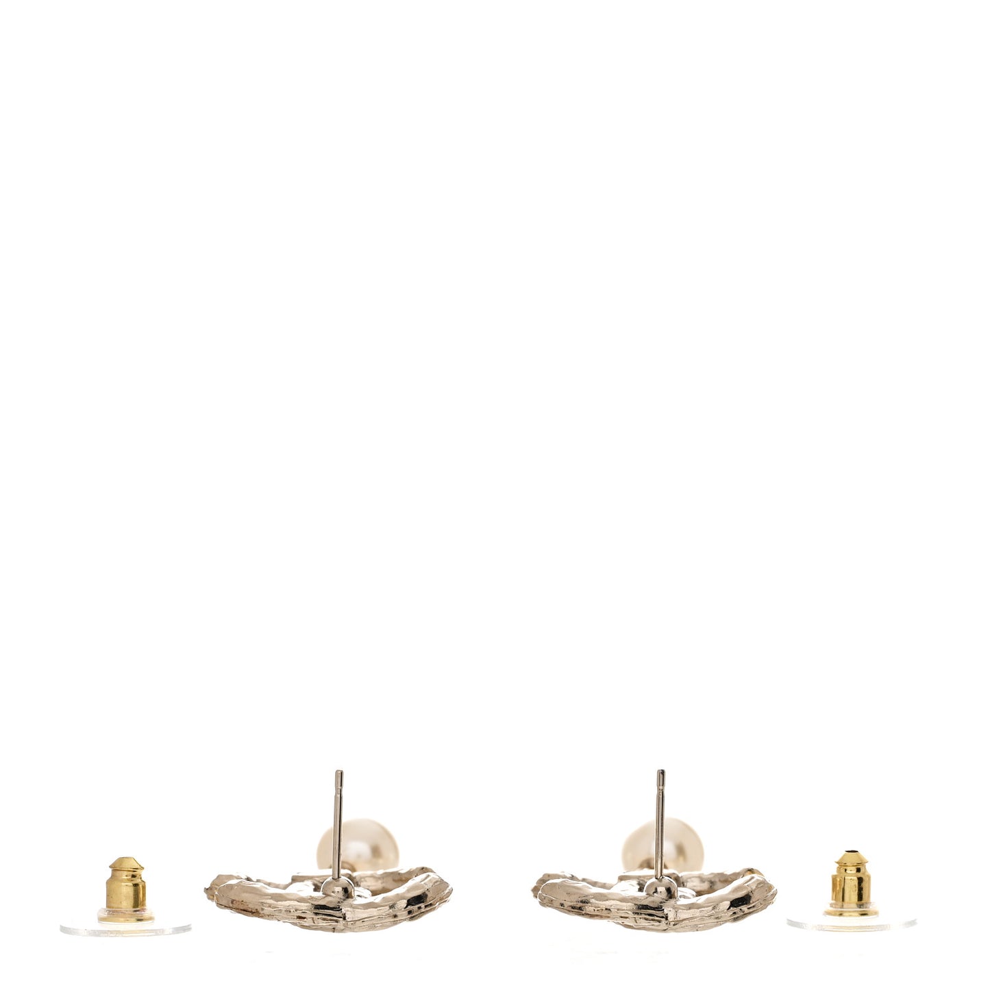 Crystal Pearl CC Drop Earrings Gold