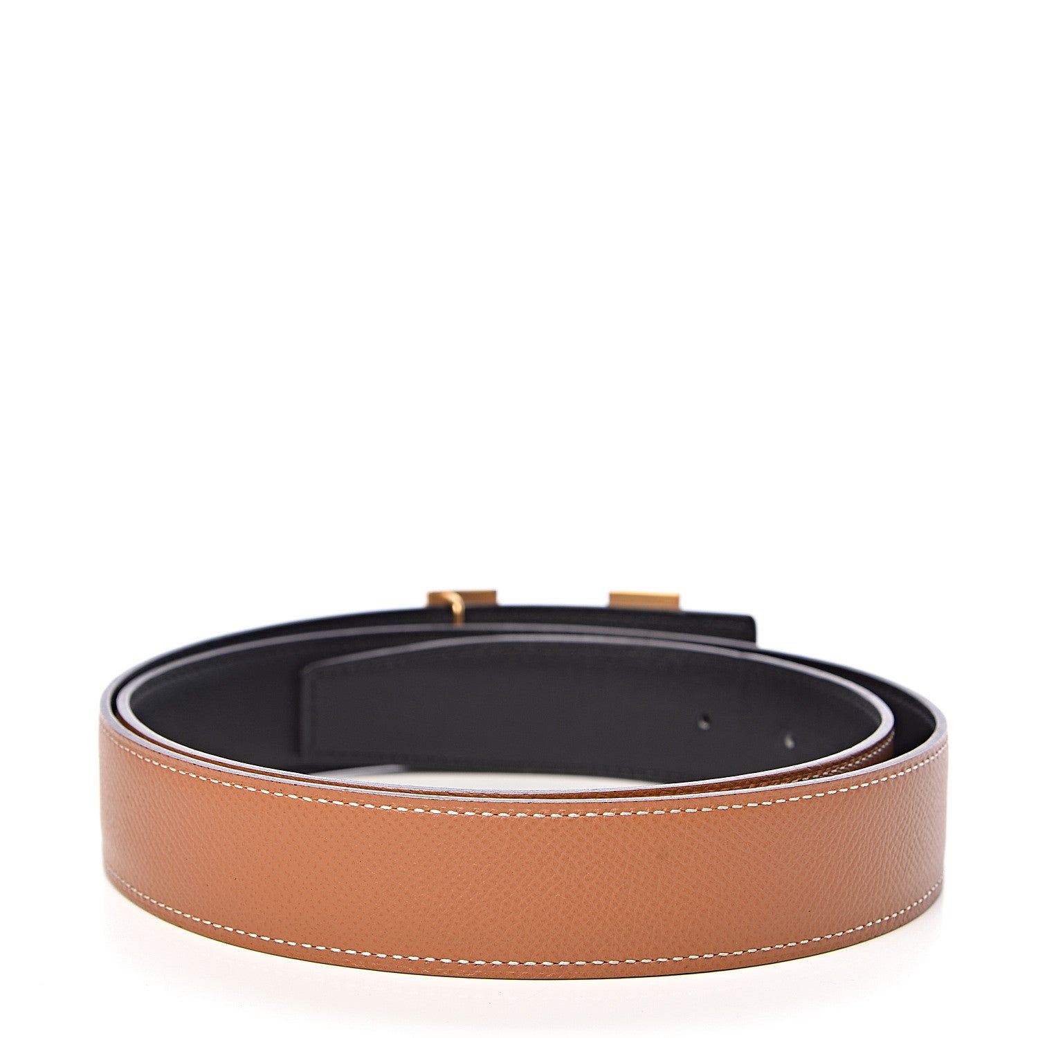 Hermes Swift Epsom 32mm H Belt 95 Black Gold 3 of 8
