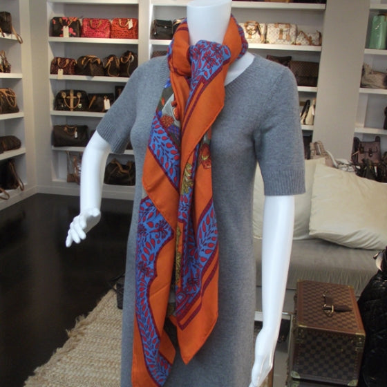 Cashmere Silk La Dance du Cheval Marwari Shawl GM 140