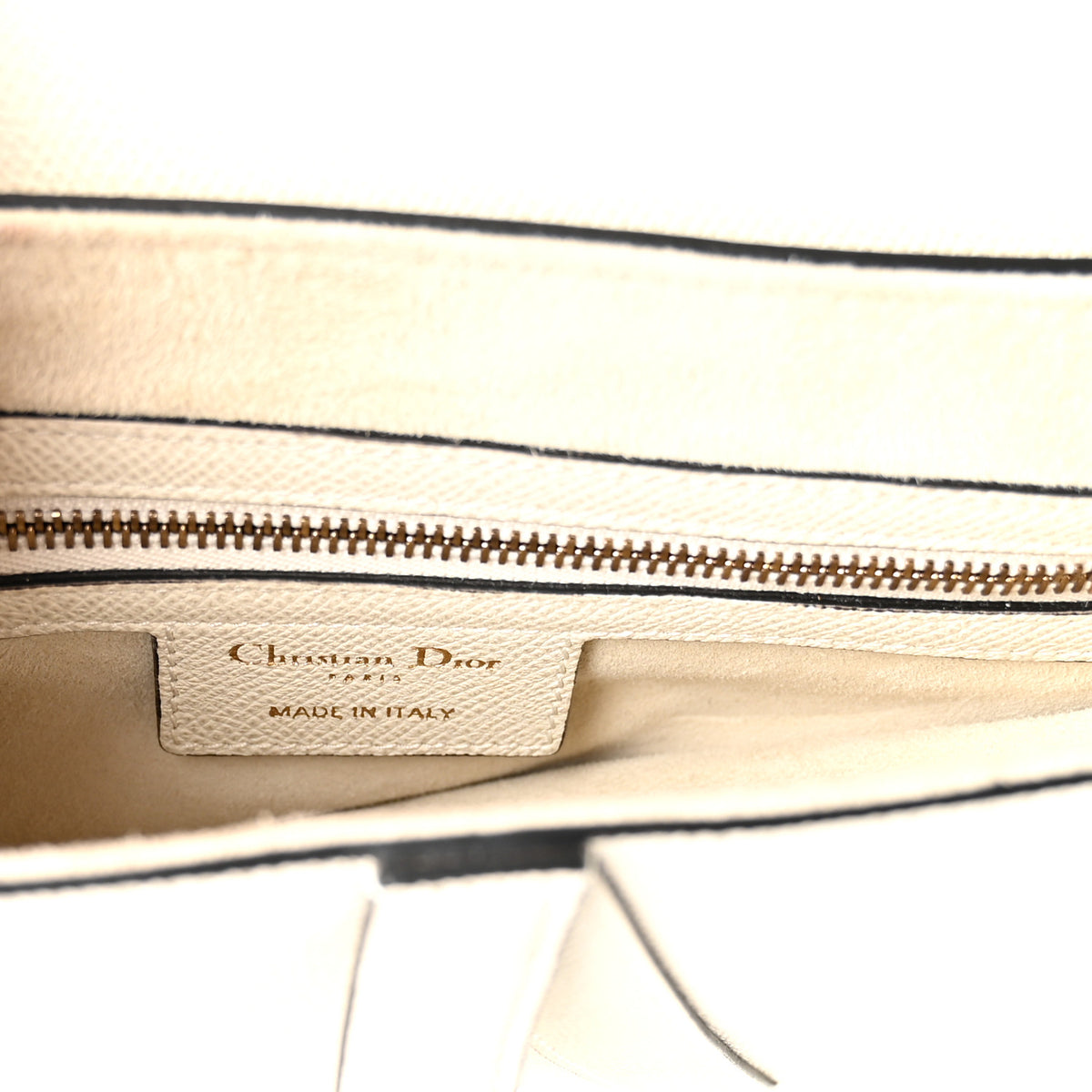 Christian Dior Grained Calfskin Saddle Bag White 6 of 10