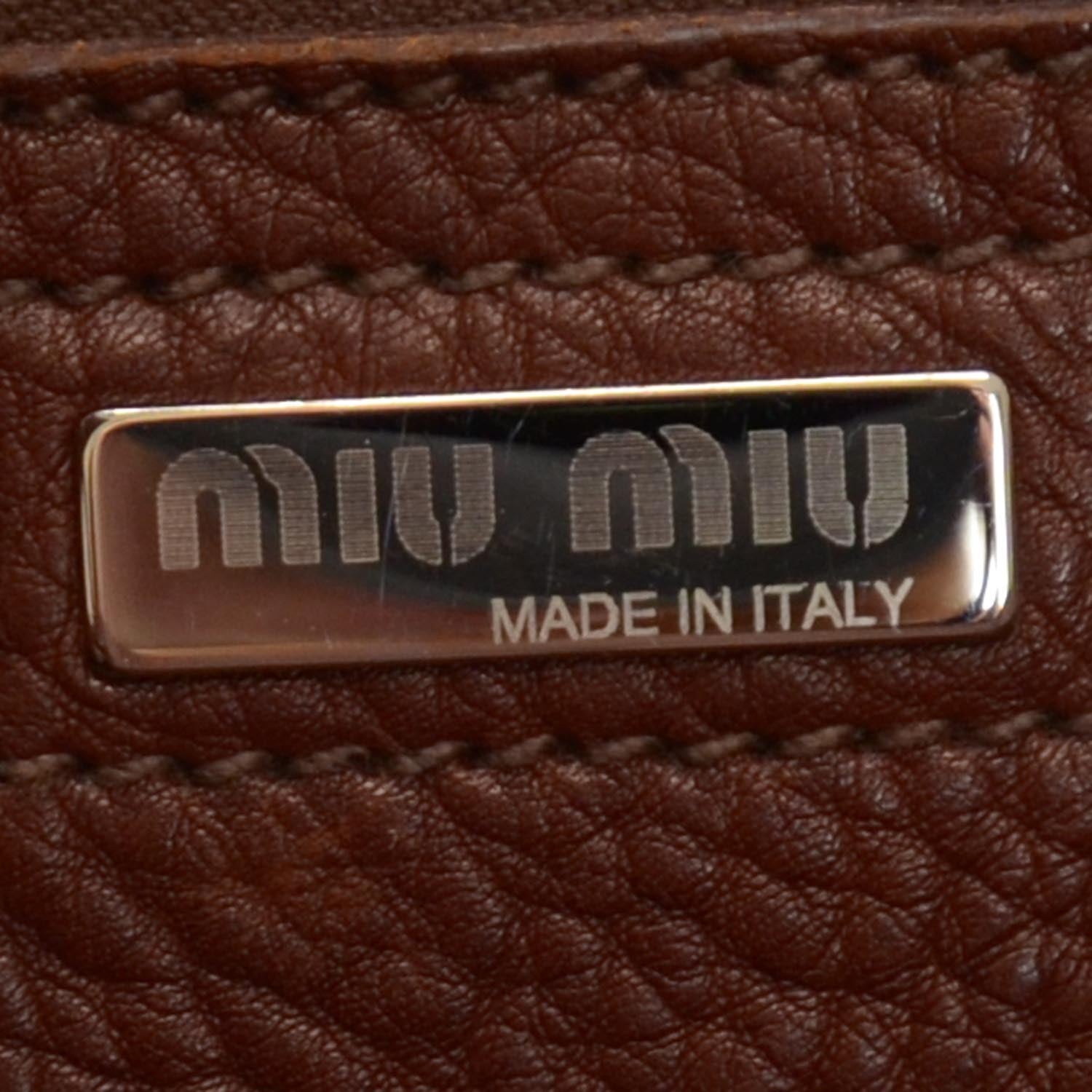 Miu Miu Vitello Peggy Shopping Tote Cocco Rosso 5 of 6