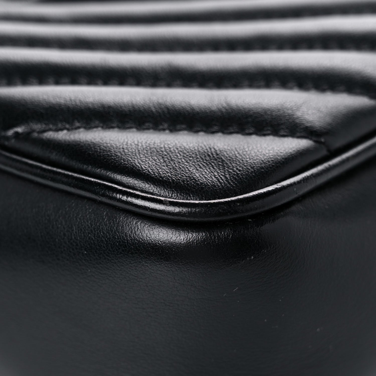 Saint Laurent Calfskin Matelasse Monogram Lou Camera Bag Black 9 of 16