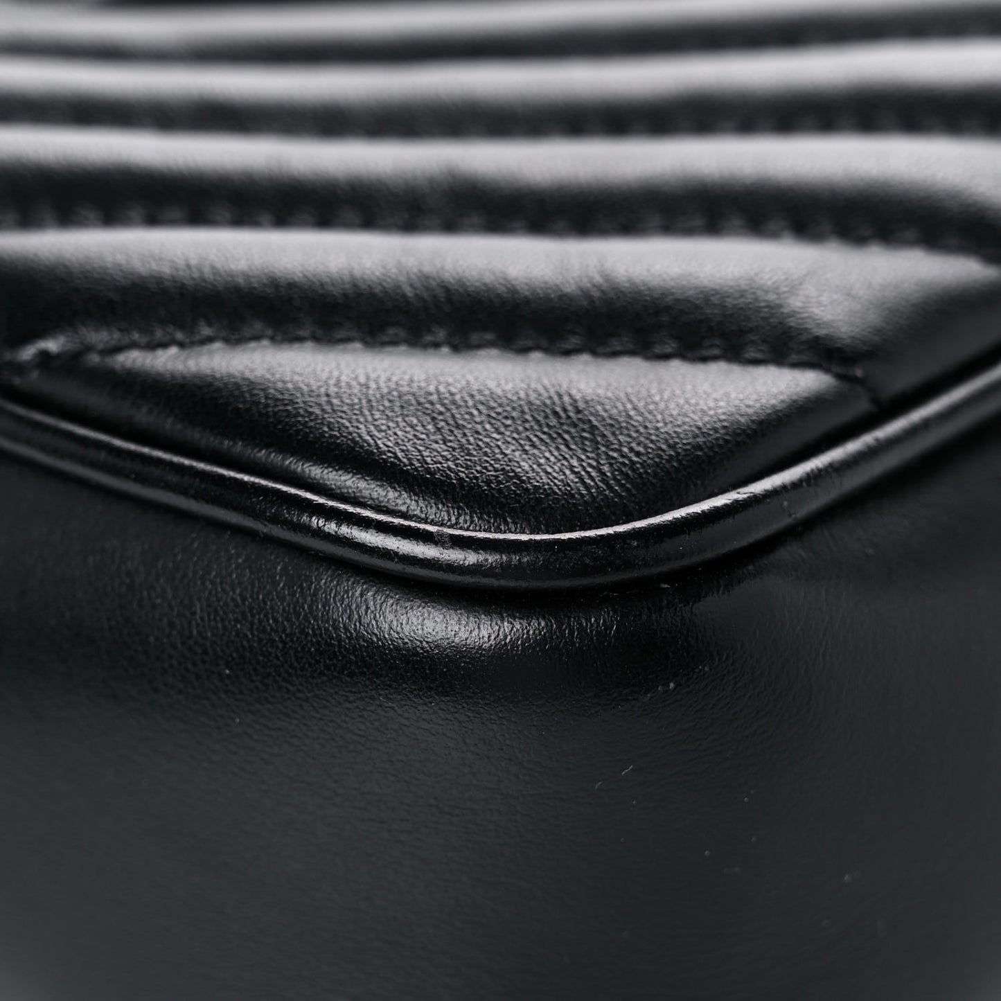 Calfskin Matelasse Monogram Lou Camera Bag Black