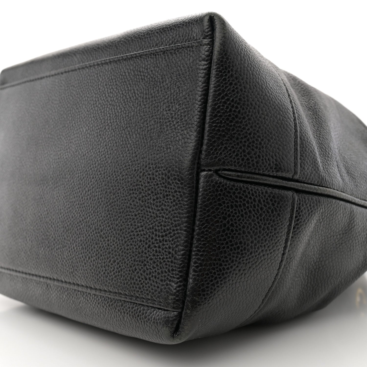 Chanel Caviar Logo Drawstring Bucket Bag Black 11 of 11