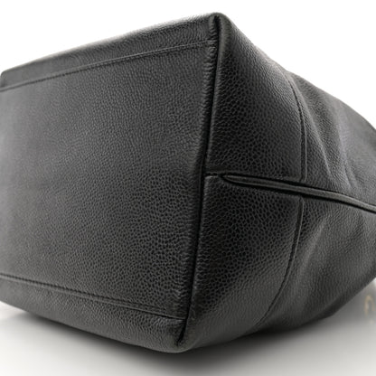 Chanel Caviar Logo Drawstring Bucket Bag Black 11 of 11