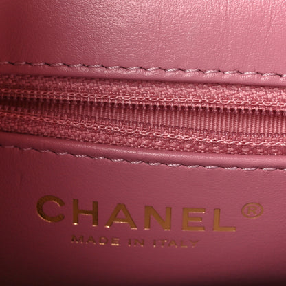 Chanel Tweed Quilted Nano Kelly Shopper Pink 6 of 10