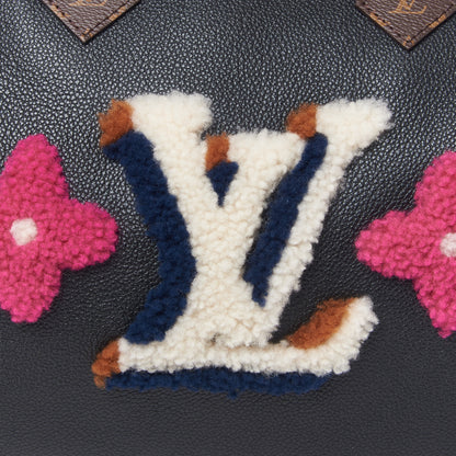 Louis Vuitton Calfskin Monogram Teddy Speedy Bandouliere 30 Black 7 of 8