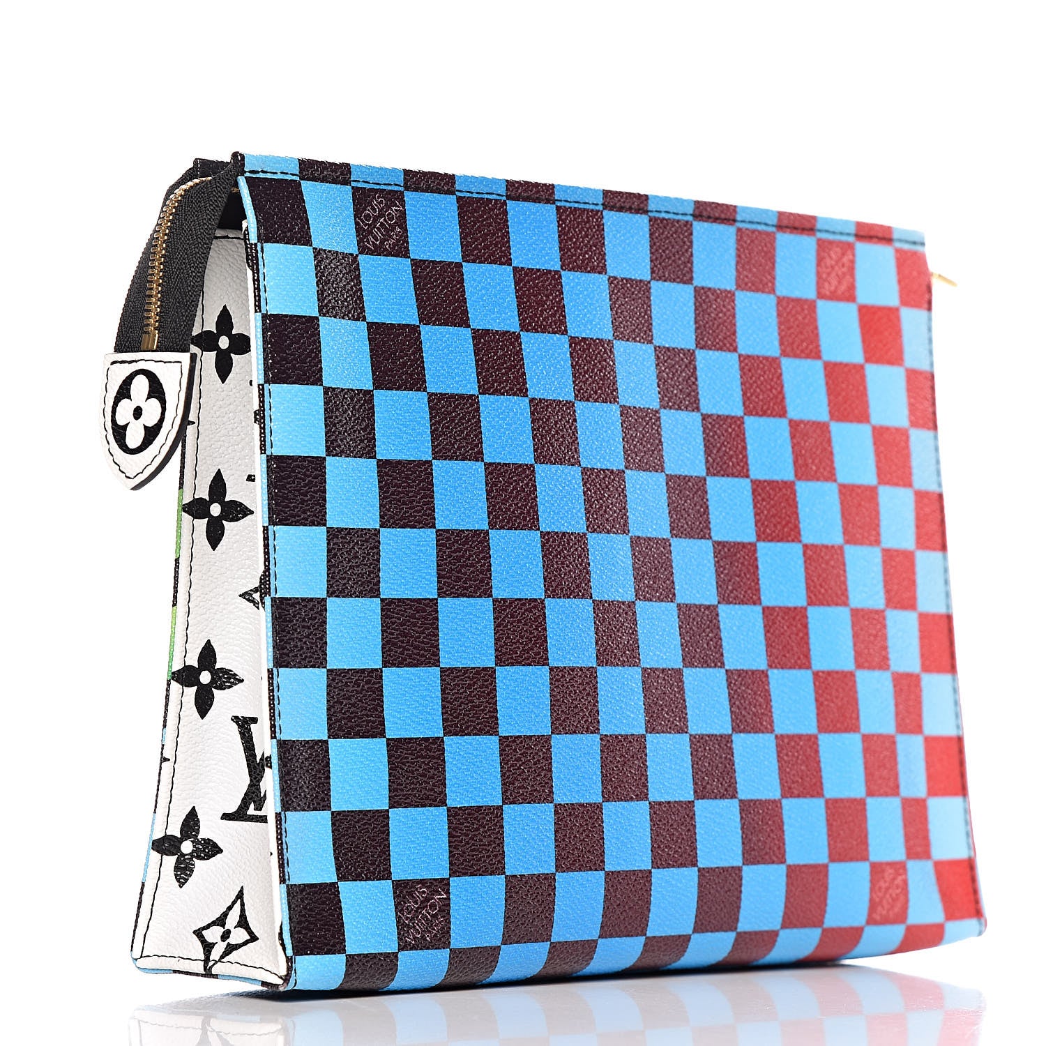 Louis Vuitton Damier Race Toiletry Pouch 26 Blue Vert 3 of 9