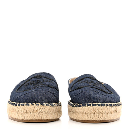 Prada Denim Logo Espadrilles 36 Blue 2 of 8