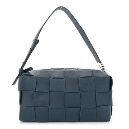 Bottega Veneta Grained Calfskin Maxi Intrecciato Brick Cassette Bag Deep Blue 1 of 11