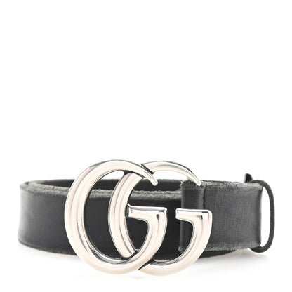 Gucci Cuoio Toscano Nickel Double G 30mm Belt 75 30 Black 1 of 5