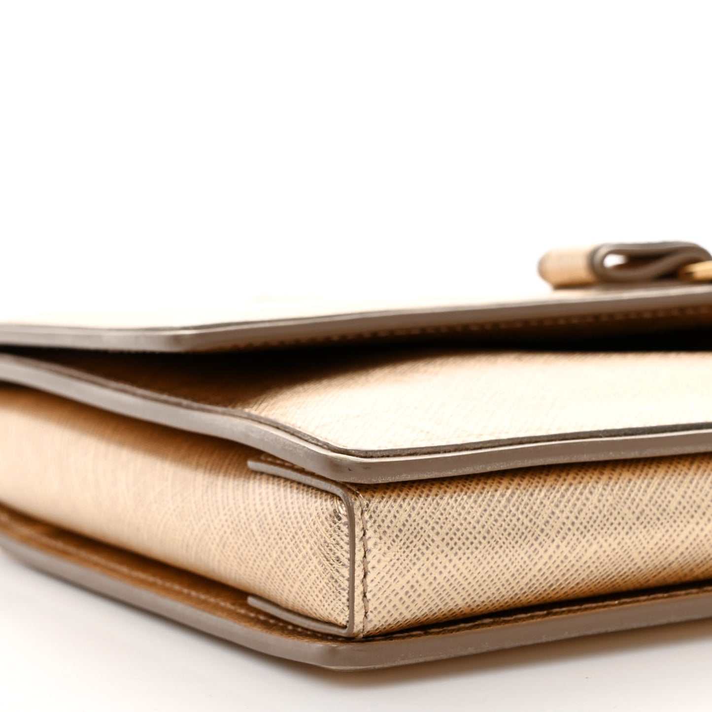 Hammered Calfskin Ginny Shoulder Bag Gold