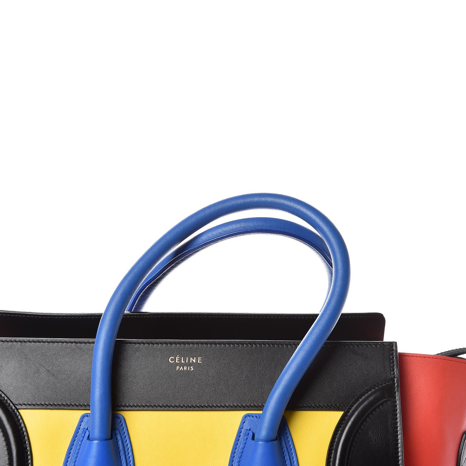 Celine Smooth Calfskin Mini Tri-Color Luggage Sunflower 10 of 13