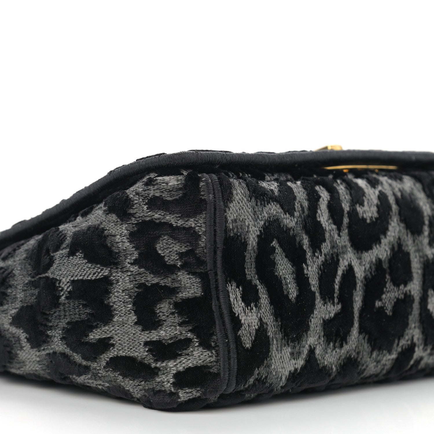 Christian Dior Velvet Mizza Embroidered Medium Caro Bag Gray 5 of 10