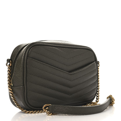 Saint Laurent Grain De Poudre Matelasse Monogram Mini Lou Camera Bag Seaweed 3 of 10