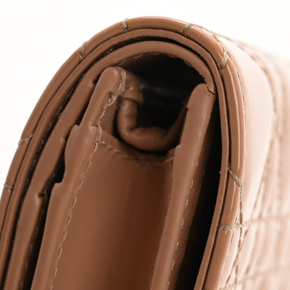 Christian Dior Patent Cannage Mini Lady Dior Wallet Beige 13 of 14