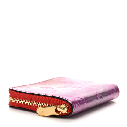 Louis Vuitton Metallic Vernis Degrade Zippy Coin Purse Pink Red 4 of 6