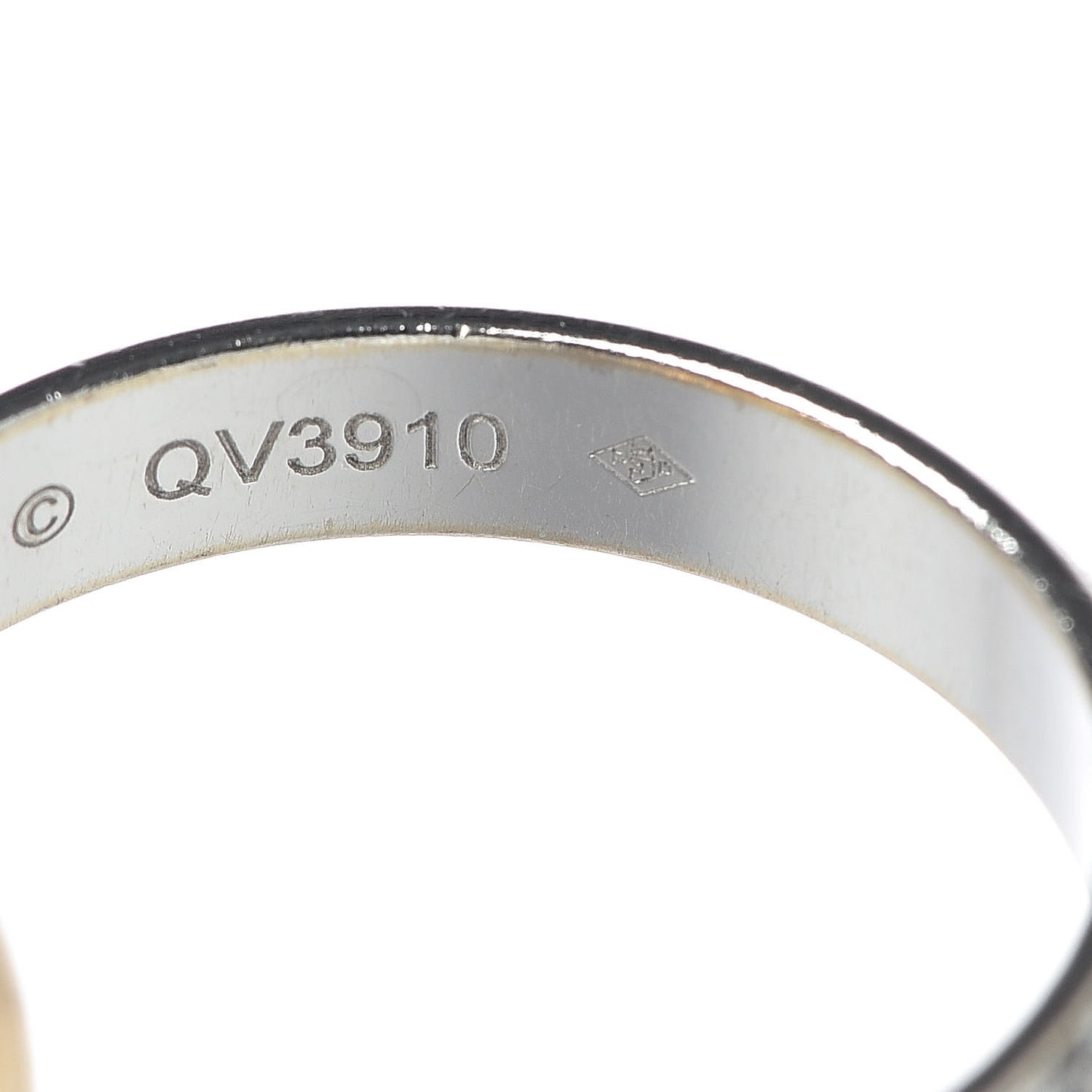 18K White Yellow Pink Gold Diamond Classic Trinity Paved Ring 52 6