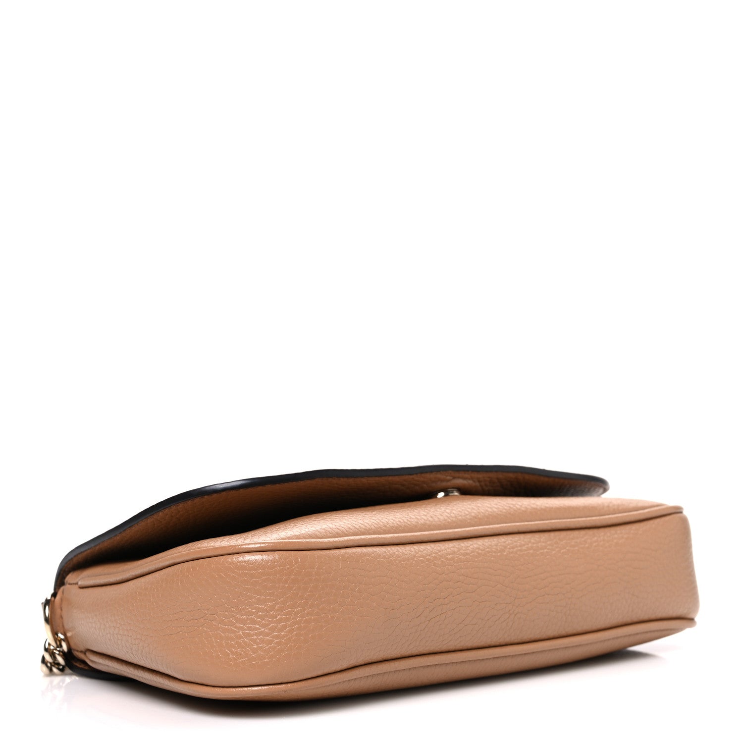 Gucci Pebbled Calfskin Medium Soho Flap Crossbody Camelia 4 of 11