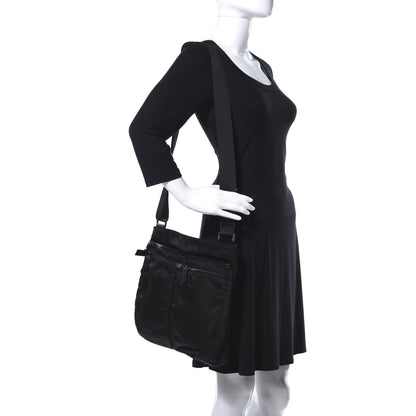 Prada Nylon Flat Messenger Bag Black 2 of 14