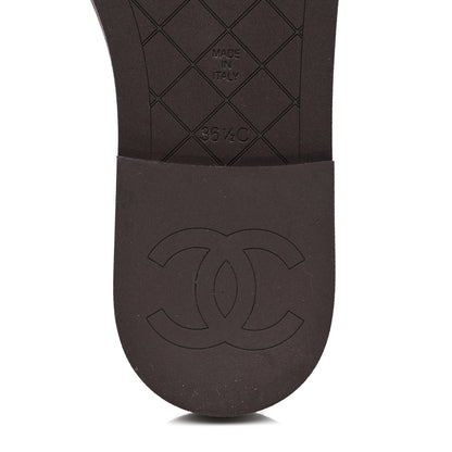 Chanel Lambskin Quilted Textured CC Mules Sandals 36.5 Burgundy 9 of 9