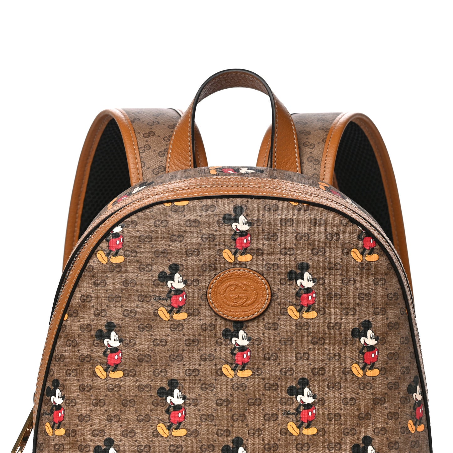 X DISNEY Mini Vintage GG Supreme Monogram Mickey Mouse Small Dome Backpack Beige Vintage Sun Oil