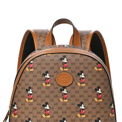 Gucci X DISNEY Mini Vintage GG Supreme Monogram Mickey Mouse Small Dome Backpack Beige Vintage Sun Oil 10 of 13