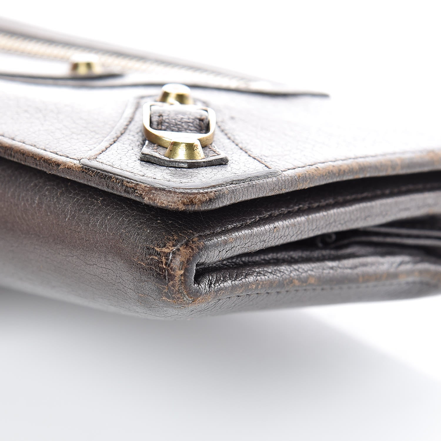 Balenciaga Agneau Classic Gold Hardware Money Wallet Bronze 18 of 24