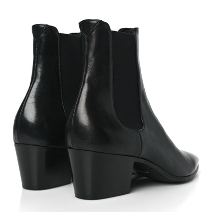 Saint Laurent Incrociato Muriel Vassili 60 Ankle Zip Boots 38 Black 4 of 8